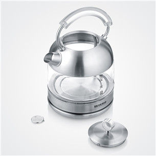 Severin retro, 2400 W, 1.7 L, clear/silver - Kettle