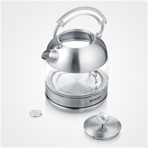 Severin retro, 2400 W, 1.7 L, clear/silver - Kettle