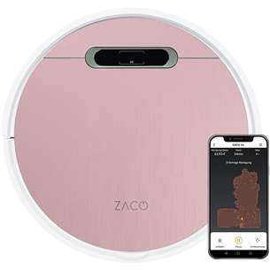Zaco V6, vacuuming and mopping, pink - Robot vacuum cleaner 501907