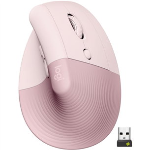 Logitech Lift Vertical Ergonomic Mouse, розовый - Беспроводная оптическая мышь