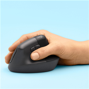 Logitech Lift Vertical Ergonomic Mouse, vaikne, must - Juhtmevaba optiline hiir