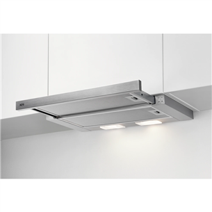 AEG, 410 m³/h, width 59.8 cm, grey - Built-in Cooker Hood DPB3632S