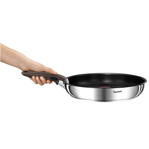 Tefal Ingenio Emotion, диаметр 22/24/28 см, черный/нерж. сталь/коричневый - Комплект сковородок + ручка
