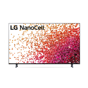 LG NANO753PR, NanoCell 4K, 55", LED LCD, feet stand, black - TV