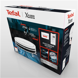 Tefal X-plorer S120 Animal & Allergy, märg- ja kuivpuhastus, valge - Robottolmuimeja