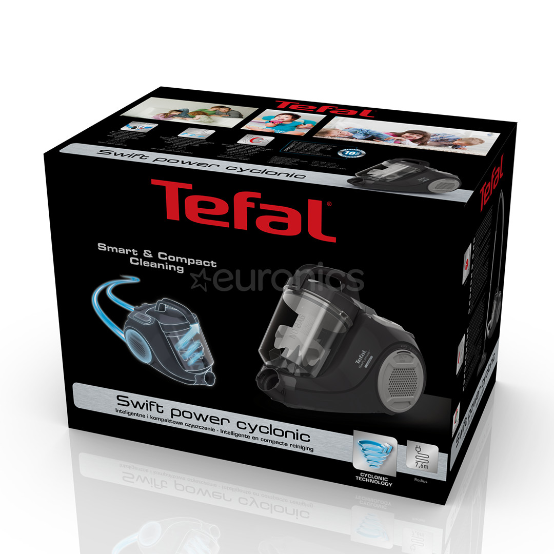Tefal 750 W, bagless, black - Vacuum cleaner