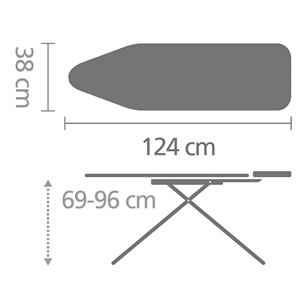 Brabantia, 124x38 cm, sinine - Triikimislaud