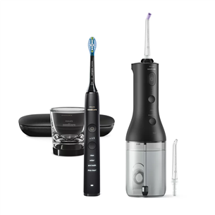 Philips Sonicare DiamondClean 9000, black - Oral Irrigator + Electric Toothbrush HX3866/43