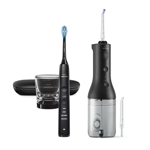 Philips Sonicare DiamondClean 9000, черный - Ирригартор + электрическая зубная щетка HX3866/43