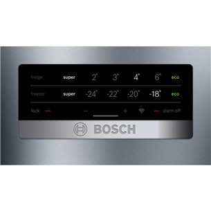 Bosch, NoFrost, 438 L, kõrgus 203 cm, roostevaba teras - Külmik
