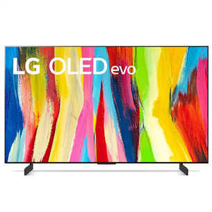 LG OLED42C21LA, 42", 4K UHD, OLED, feet stand, gray - TV