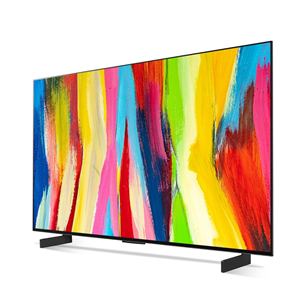 LG OLED42C21LA, 42", 4K UHD, OLED, feet stand, gray - TV