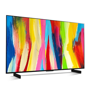 LG OLED42C21LA, 42", 4K UHD, OLED, боковые ножки, серый - Телевизор