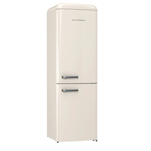 Gorenje, parema käega avanev, 300 L, kõrgus 194 cm, beež - Külmik