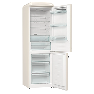 Gorenje, 300 L, height 194 cm, beige - Refrigerator