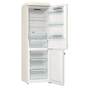 Gorenje, parema käega avanev, 300 L, kõrgus 194 cm, beež - Külmik