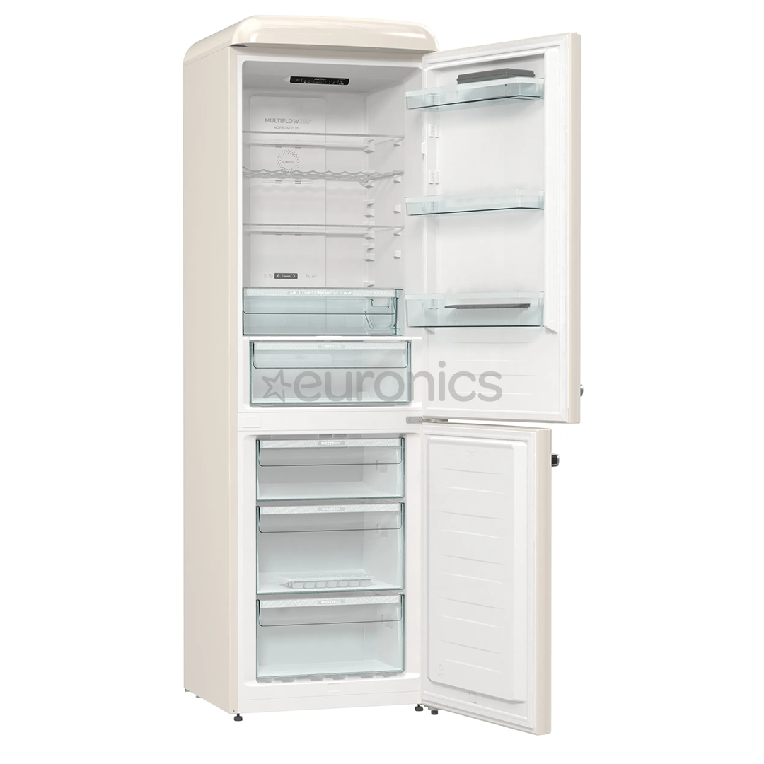 Gorenje, parema käega avanev, 300 L, kõrgus 194 cm, beež - Külmik