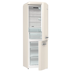 Gorenje, parema käega avanev, 300 L, kõrgus 194 cm, beež - Külmik