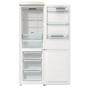 Gorenje, parema käega avanev, 300 L, kõrgus 194 cm, beež - Külmik