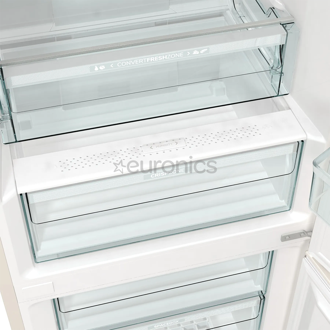 Gorenje, parema käega avanev, 300 L, kõrgus 194 cm, beež - Külmik