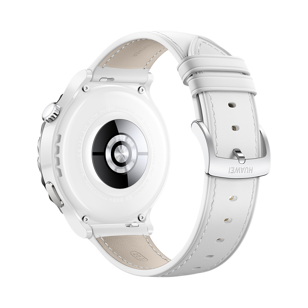 Huawei Watch GT 3 Pro, 43 mm, valge keraamiline korpus valge nahkrihmaga - Nutikell