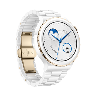 Huawei Watch GT 3 Pro, 43 mm, ceramic strap, white/gold - Smartwatch 55028824