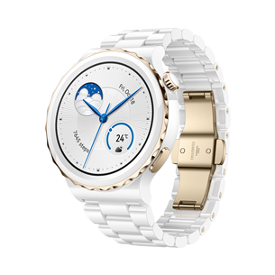 Huawei Watch GT 3 Pro, 43 mm, valge keraamiline korpus ja rihm - Nutikell