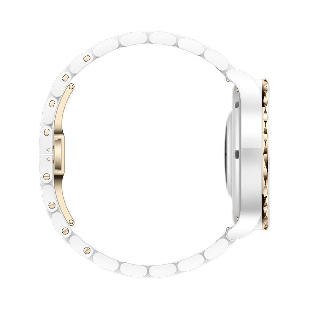 Huawei Watch GT 3 Pro, 43 mm, ceramic strap, white/gold - Smartwatch