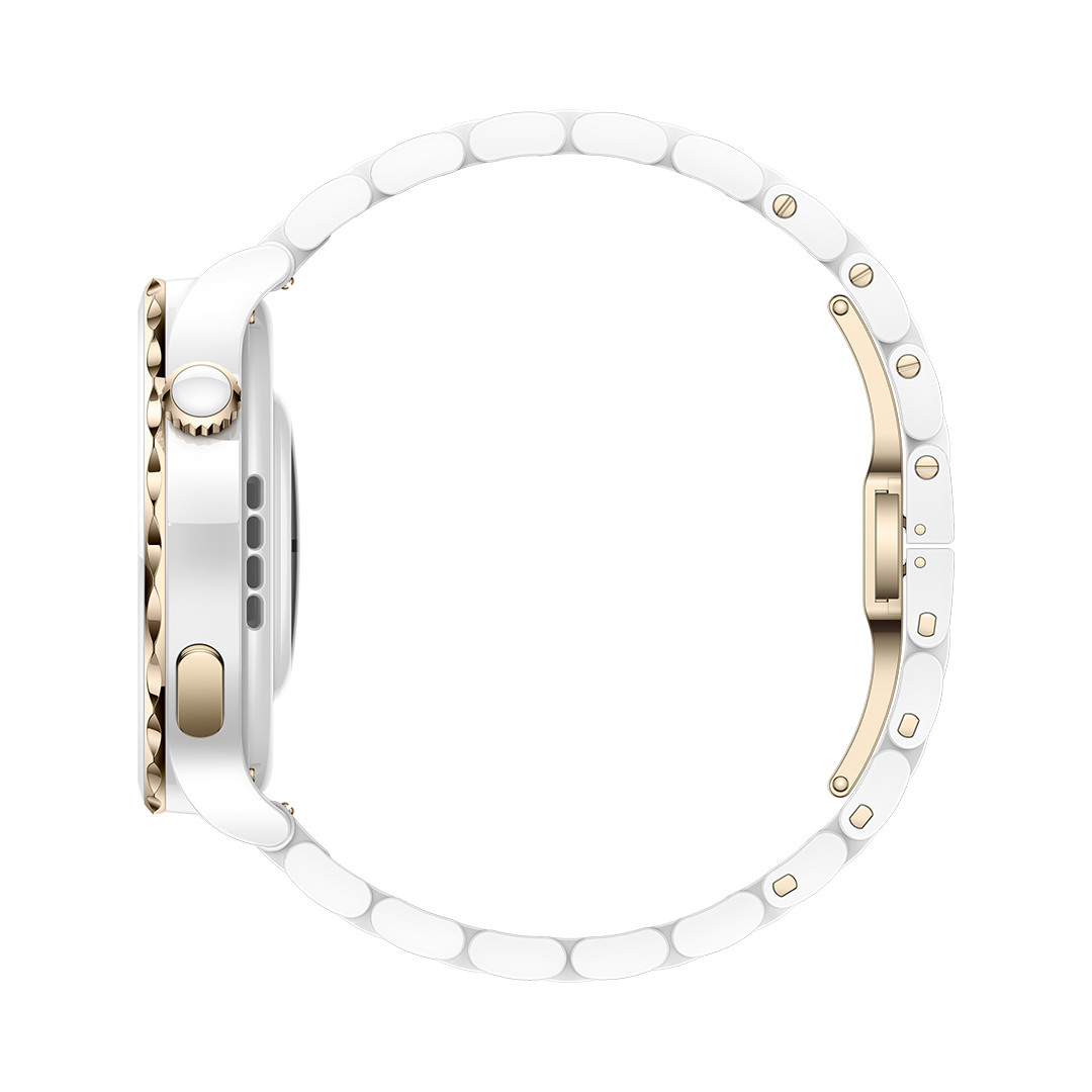 Huawei Watch GT 3 Pro, 43 mm, ceramic strap, white/gold - Smartwatch