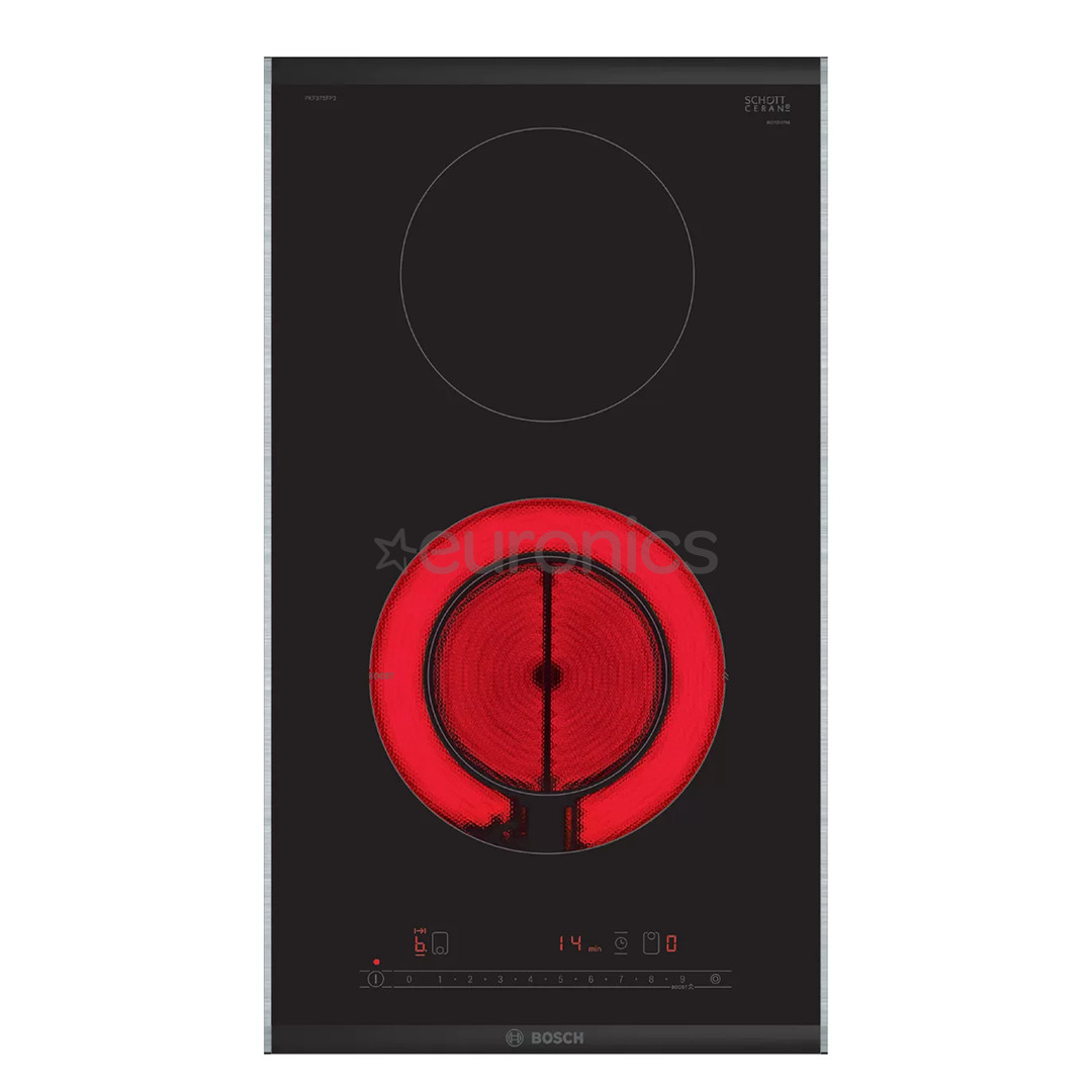 Bosch Domino, laius 30,6 cm, terasraamiga, must - Integreeritav keraamiline pliidiplaat
