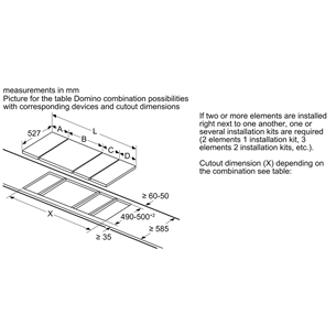 Bosch Domino, laius 30,6 cm, terasraamiga, must - Integreeritav keraamiline pliidiplaat