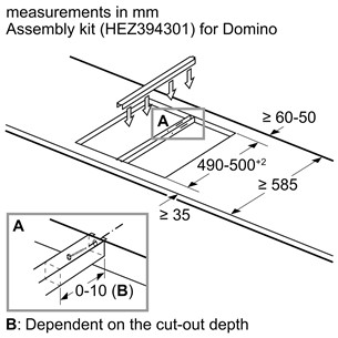 Bosch Domino, laius 30,6 cm, terasraamiga, must - Integreeritav keraamiline pliidiplaat
