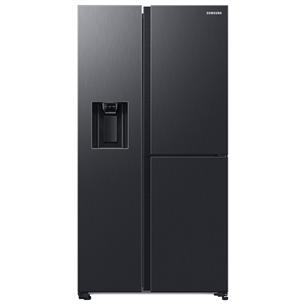 Samsung, water & ice dispenser, 627 L, height 178 cm, black - SBS Refrigerator RH68B8840B1/EF