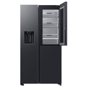 Samsung, water & ice dispenser, 627 L, height 178 cm, black - SBS Refrigerator