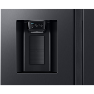 Samsung, water & ice dispenser, 627 L, height 178 cm, black - SBS Refrigerator