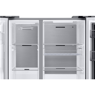 Samsung Water & Ice Dispenser, высота 178 см, 627 л, черный - SBS-холодильник