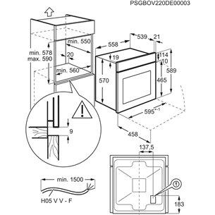 Electrolux, 65 L, must - Integreeritav ahi