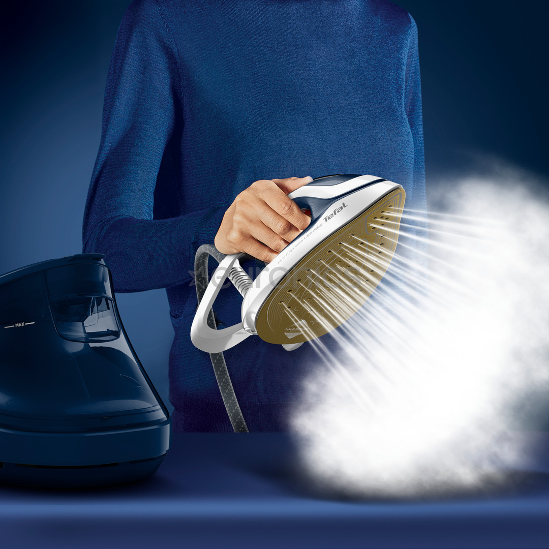 Tefal Pro Express Ultimate II, 3000 Вт, синий/белый - Гладильная система