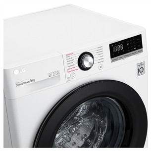 LG, 9 kg, depth 56.5 cm, 1400 rpm - Front Load Washing Machine