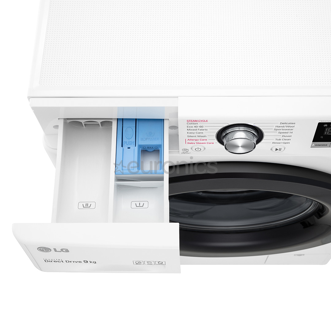 LG, 9 kg, sügavus 56,5 cm, 1400 p/min - Eestlaetav pesumasin