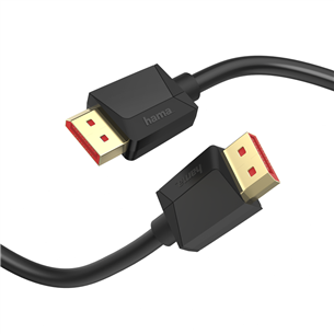 Hama DisplayPort Cable, DP 1.4, Ultra-HD 8K, 2 m, must - Kaabel