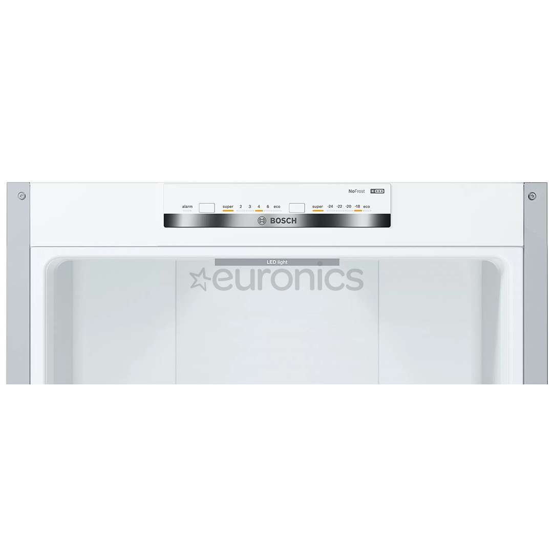 Bosch, NoFrost, 368 L, height 203 cm, inox - Refrigerator