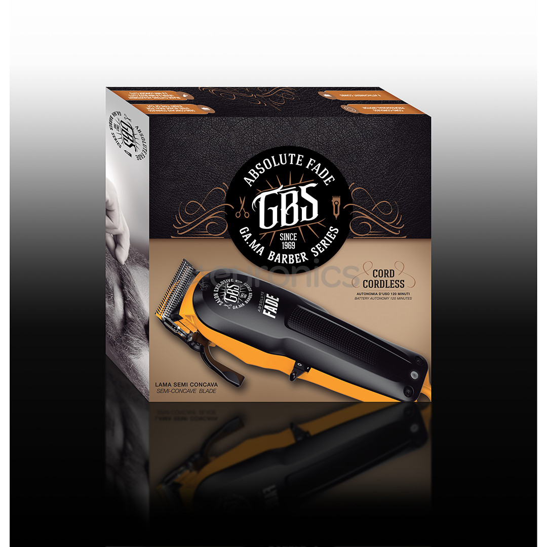 GA.MA Absolute Fade, 0.8-25 mm, black/yellow - Hair Clipper