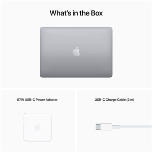 Apple MacBook Pro 13'' (2022), M2 8C/10C, 8 ГБ, 512 ГБ, SWE, серый космос - Ноутбук