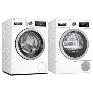 Bosch, 10 kg + 9 kg - Washing Machine + Clothes Dryer WAXH2KB1SN+WTX8HKB9