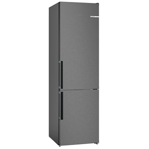 Bosch, NoFrost, 363 L, height 203 cm, black inox - Refrigerator