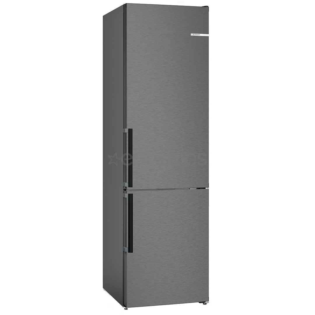 Bosch, NoFrost, 363 L, height 203 cm, black inox - Refrigerator