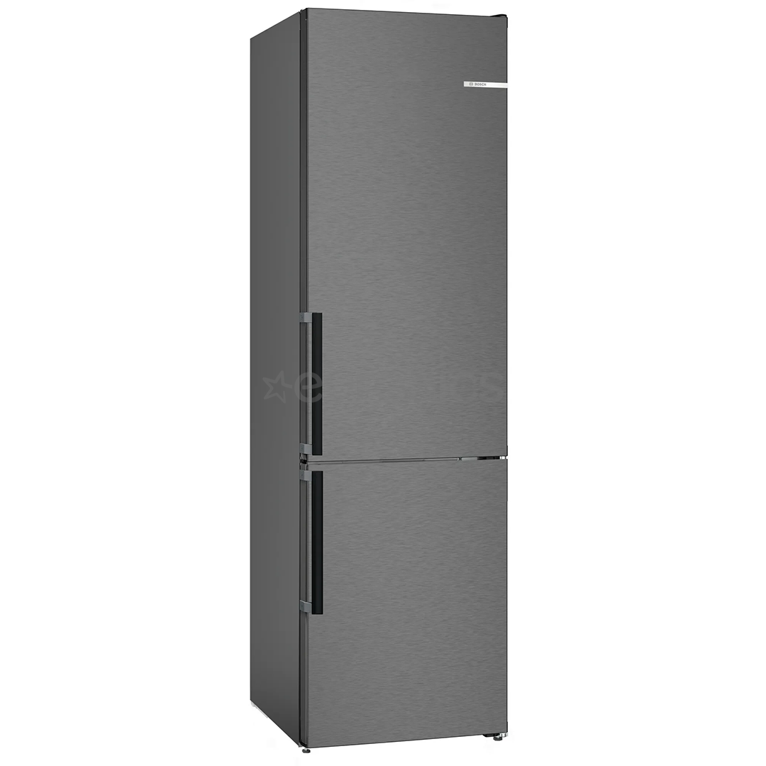 Bosch, NoFrost, 363 L, kõrgus 203 cm, must roostevaba teras - Külmik