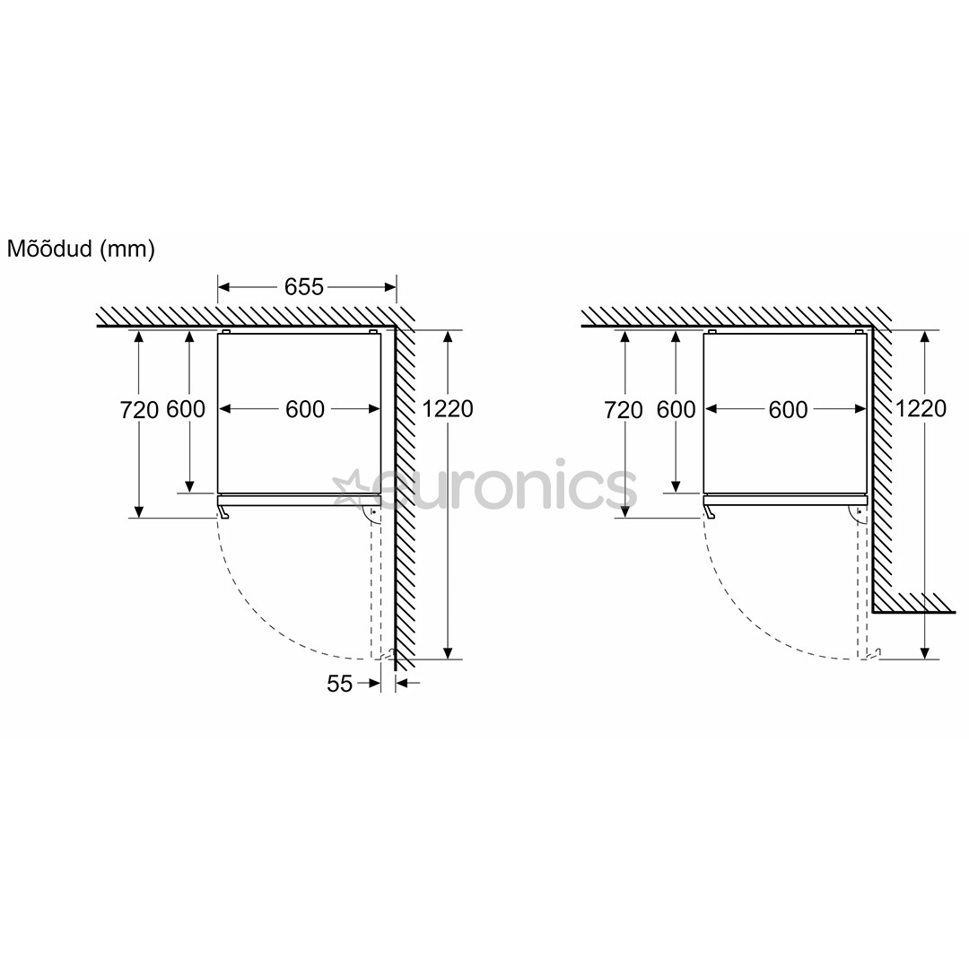 Bosch, NoFrost, 363 L, height 203 cm, black inox - Refrigerator