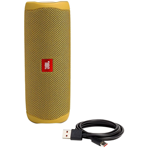 JBL Flip 5, желтый - Портативная беспроводная колонка